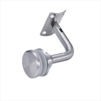 Wall mounted stainless steel stair railing pipe holder handrail bracket with movable support plate