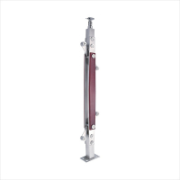 Hot sale Indoor Outdoor Balustrades Stand Column Stair Railing Bracket Handrail Balcony Stainless Steel Glass Railing