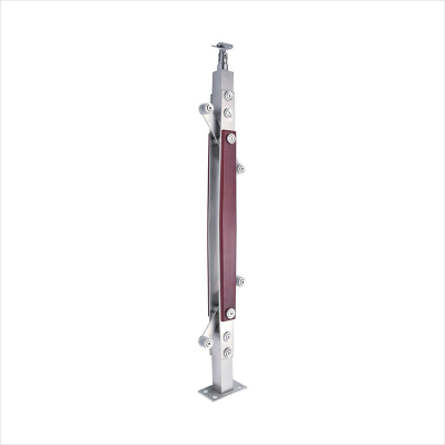 Hot sale Indoor Outdoor Balustrades Stand Column Stair Railing Bracket Handrail Balcony Stainless Steel Glass Railing