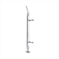 China manufacturer hot sale stainless steel railing pole glass balustrade fittings stainless steel column for glass balcony